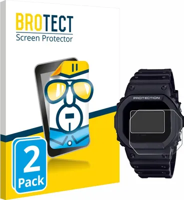 Produktbild von 2x Für Casio G-Shock DW-5600RL-1 Schutzfolie BROTECT Displayschutz Display Schutz Folie Klar Transparent