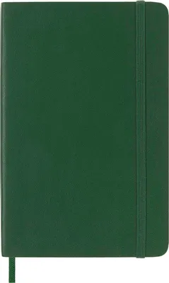 Immagine prodotto di Moleskine Classic Notebook, Taccuino con Pagine Bianche, Copertina Morbida e Chiusura ad Elastico, Formato Pocket 9 x 14 cm, Colore Verde Mirto, 192 Pagine