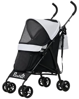 Produktbild von Tierbuggy - Tierwagen - Hundeanhänger - Katzenbuggy - Buggy für Haustiere - Hellgrau