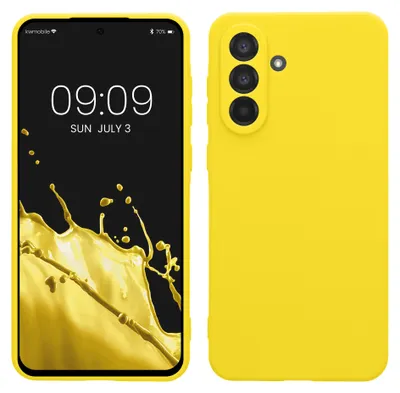 Produktbild von kwmobile Handyhülle für Samsung Galaxy A56 5G Hülle - weiches Handy Silikon Case - Schutzhülle Cover - Strahlend Gelb