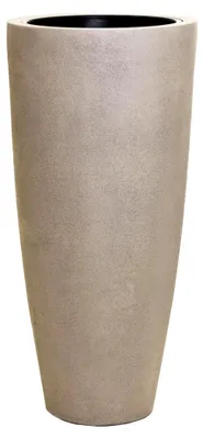 Produktbild von Pflanzkübel Pflanzgefäß Blumenkübel Fiberglas City Steinoptik Creme - 100x47