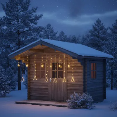 Produktbild von Lichterkette Weihnachtsdeko Tannenbaum Stern 138 LED Innen  Außen Sternenvorhang