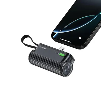 Produktbild von Sharge Flow Mini Powerbank 5000 mAh 22,5W Schwarz Schnellladen