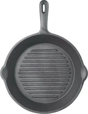 Obrázek produktu pro Indukční grilovací pánev – litina – kulatá – 24 cm