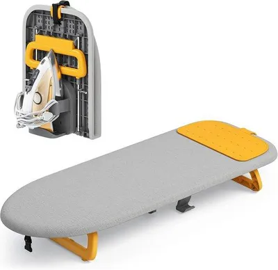 Produktbild von Famanu Bügelbrett tragbar klappbar - 30 x 81 cm, grau