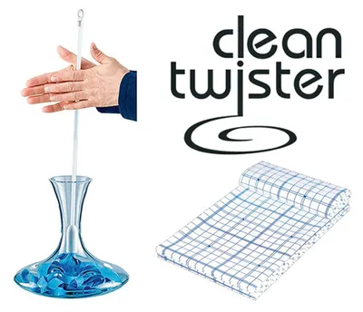 Imagen del producto de Secadores para jarrones y botellas Evonell CleanTwister. Limpiador para decantadores. Color: azul