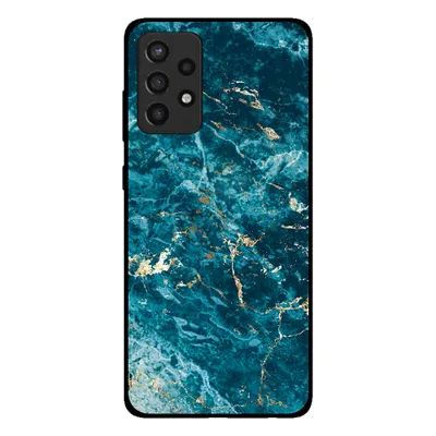 Image de Smartphonica Coque pour Samsung Galaxy A72 avec impression marbre - Coque arrière TPU design marbre - Bleu