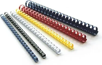 Zdjęcie produktu dla Grzbiety plastikowe - 28,5 mm, czerwone, 50 szt
