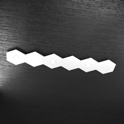 Obrázek produktu pro Moderní stropní svítidlo 6 modulů Hexagon Metal White 3 světla vedla 12X3W