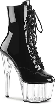 Produktbild von ADORE-1020 Damen Booties von Pleaser, Schwarz Transparent , EU 40, US 10