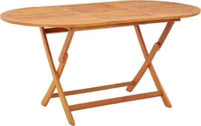 Image de Table pliable de jardin 160x85x75 cm Bois d'eucalyptus massif