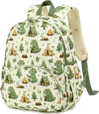 Produktbild von Kinderrucksack Dinosaurier, grün, Größe L, für die Schule