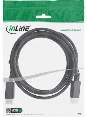 Produktbild von InLine 15355, 0,5 m, DisplayPort, DisplayPort, Stecker, Stecker, 7680 x 4320 Pixel