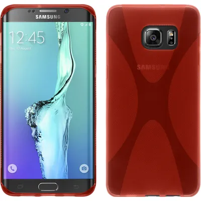 Produktbild von PhoneNatic Case kompatibel mit Samsung Galaxy S6 Edge Plus - rot Silikon Hülle X-Style Cover