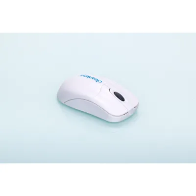 Produktbild von GETT Cleankeys CKM2W Plastik Scroll Maus kabellos Funk 2,4 MHz IP68 wasserdicht desinfizierbar optisch USB Farbe: weiss