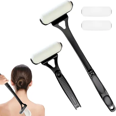 Produktbild von Faltbarer Rückenroller mit langem Griff, 3 austauschbare Köpfe, praktisch für Rücken, Schultern, Beine und einfache Körperpflege unterwegs