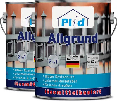 Produktbild von Plid Rostgrundierung 5L Weiß für ca. 450m² /Aktiver Rostschutz Grundierung