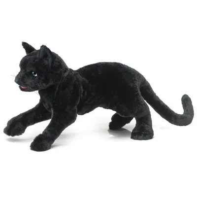 Produktbild von Folkmanis Handpuppe Schwarze Katze 2987