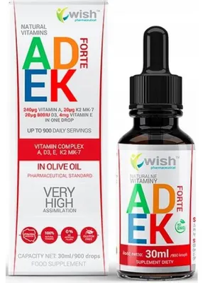 Immagine prodotto di WISH ADEK FORTE Vitamina A D3 EK gocce 30 ml
