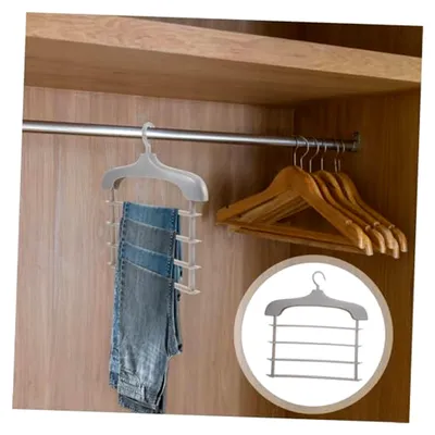 Produktbild von Platzsparender Kleiderbügel für Hosen und Schals mit rutschfesten Clips