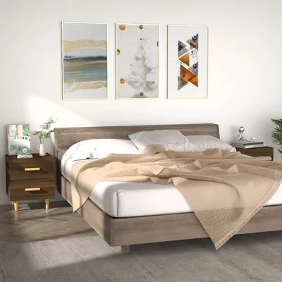 Immagine prodotto di vidaXL Comodini, set da 2 pezzi, effetto rovere marrone, 40x35x47,5 cm