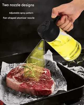 Obrázok produktu pre Multifunkčná sklenená nádoba na Airfryer, do kuchyne a domácnosti, s dávkovačom omáčky a oleja.