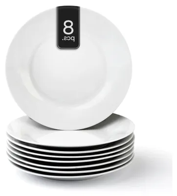 Produktbild von Dessertteller - Weiß - Ø 20 cm - Porzellan - 8 Stück