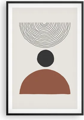 Produktbild von Gerahmtes Poster - Schwarzer Rahmen - Figuren Formen Geometrie - 61x91,5 cm - Wand Bild - Wanddeko - Wandbilder - Kunstposter - Wandposter - Bilderrahmen - Bilder - Kunstdruck - P2BPA61x91-4965