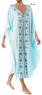 Imagen del producto de Vestido maxi de algodón con estampado floral