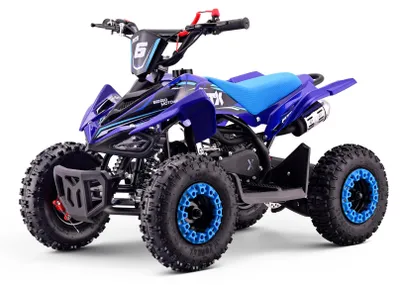 Produktbild von Benzin-Quad für Kinder Beneo Motors MTX 49 cc – Blau, Kinderquad mit Zweitaktmotor, Automatikgetriebe, Scheibenbremsen, Elektro- und Seilzugstart, Geschwindigkeitsbegrenzung