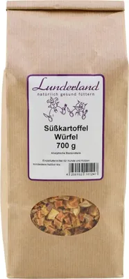 Produktbild von Lunderland Süßkartoffel Würfel 700g BARF Einzelfuttermittel für Hunde und Katzen