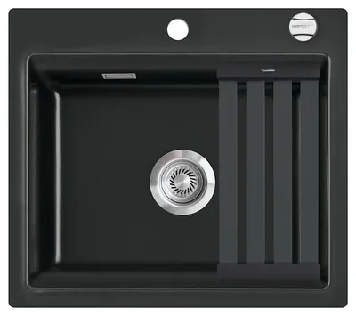 Produktbild von Flächenbündige Spüle KARA 57 F in NERO mit Excenterbetätigung / ab Schrankbreite 60 cm