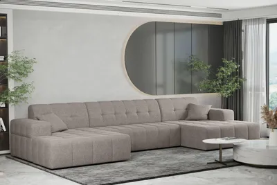 Produktbild von Kaiser Möbel Ecksofa U-form Sofa U-form Wohnzimmer NIMES Stoff Verita Warmbeige