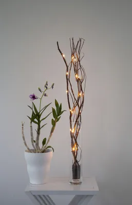 Immagine prodotto di Ramo di luci LED Willow Dewdrop, marrone, rame