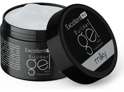 Obrázok produktu pre Excellent Pro | Stavebný gél Thixo Milky 15 g – mliečny – samonivelačný – ideálny pre nechtové štúdio