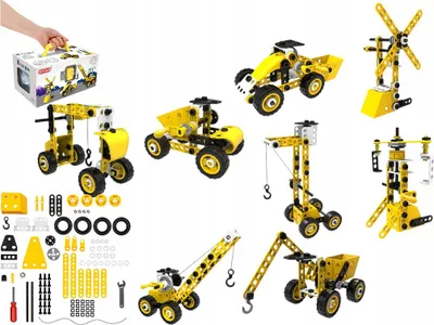 Immagine prodotto di Giocattoli da costruzione: set di veicoli da cantiere 8 in 1