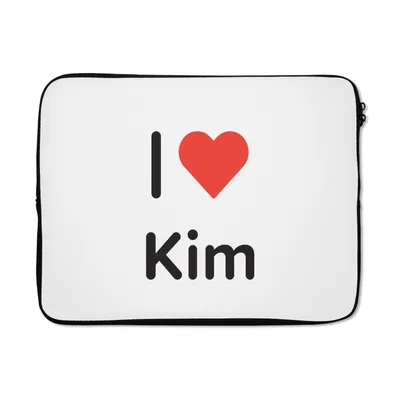 Produktbild von MuchoWow® Laptop Hülle 17 Zoll Laptoptasche Ich liebe - Kim - Mädchen - Zipper - Schutzabdeckung