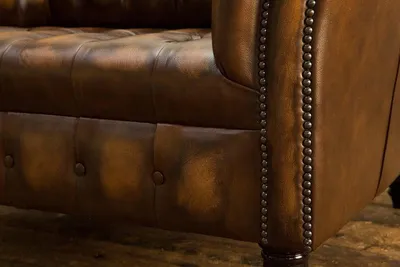 Produktbild von Chesterfield Leder Sofa 1 Sitzer Sofa Polster Sofas Design Luxus Couch Sofas Neu