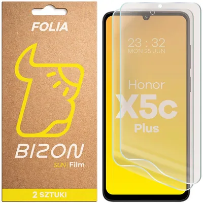 Produktbild von 2x Matte Folie für Honor X5c Plus, Bizon Film Sun Duo