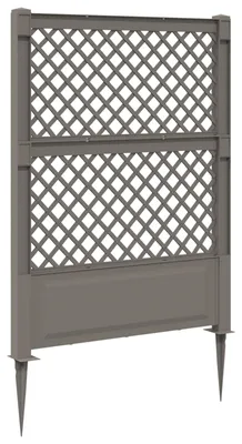 Image de vidaXL Treillis avec piquets Gris 99 x 6 x 165 cm PP