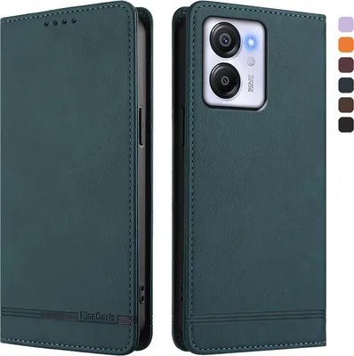 Obrázek produktu pro Pouzdro pro Blackview Color 8 / Oscal Modern 8, retroPolyuretankožené flip pouzdro s stojánkem a přihrádkami na karty Zelený