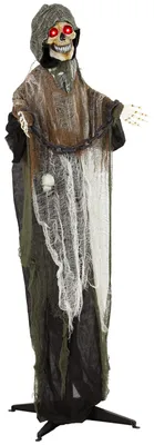 Productafbeelding van HOMCOM Geanimeerde Halloween-grim, 170 cm, geschikt voor gebruik in beschutte buitenruimtes