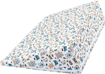 Produktbild von Bezug für Keilkissen - 80x50x20 cm - Blau,Beige,Weiß
