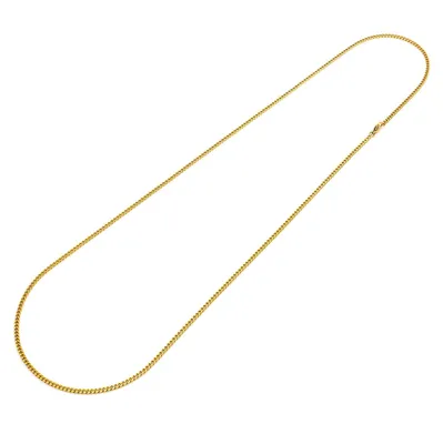 Produktbild von Vintageparts Panzerkette Edelstahl Vergoldet 75cm IP-Beschichtung Halskette