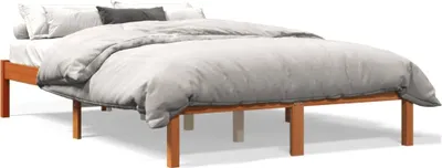 Obrázek produktu pro vidaXL Postel z masivu bez matrace vosk hnědá 140x190 cm borovice