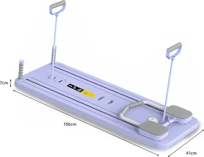 Produktbild von Klappbares Pilates Board für Zuhause - Automatischer Bauchtrainer - Ganzkörper Fitnessgerät - Multifunktionaler Core Trainer mit Zugseil