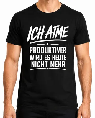 Productafbeelding van "Ik word vandaag niet productiever," statement T-shirt voor heren, zwart, maat M