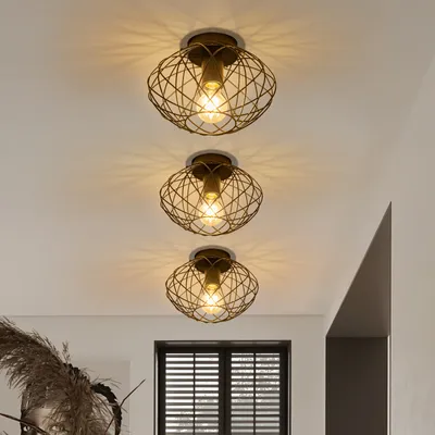 Zdjęcie produktu dla ZMH Reflektor Sufitowy Czarny Lampa Do Przedpokoju 1 Płomienna Mała Lampa Sufitowa Industrialna Retro Lampa Do Salonu Z Gniazdem E27 Max.40W Lampa Kuchenna Ø 25cm