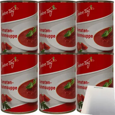 Produktbild von Jeden Tag Tomatenrahm-Suppe 6er Pack (6x400ml Dose) + usy Block
