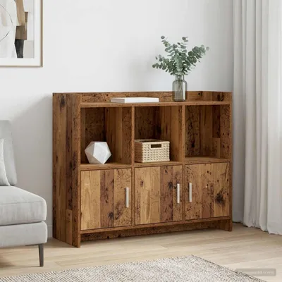 Zdjęcie produktu dla Komoda vidaXL z drewna postarzanego 98,5 x 33 x 80 cm z płyt drewnopochodnych
